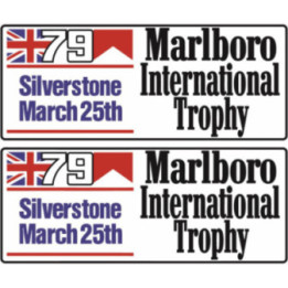 2x 1979 Marlboro International Trophy Stickers Decals - DecalsHouse