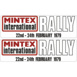 2x 1979 Mintex International Rally Yorkshire Stickers Decals - DecalsHouse