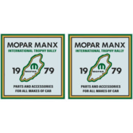 2x 1979 Mopar Manx International Trophy Rally Stickers Decals - DecalsHouse