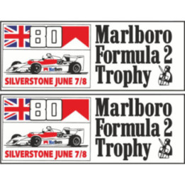 2x 1980 Marlboro Formula 2 Trophy Race Silverstone Stickers Decals - DecalsHouse