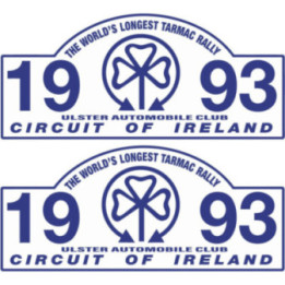 2x 1993 Circuit Of Ireland Stickers Decals - DecalsHouse