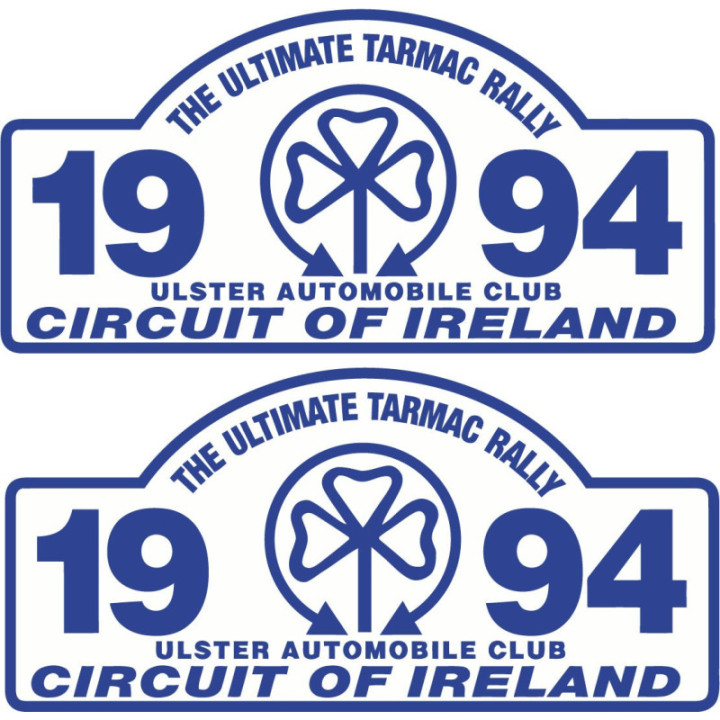 2x 1994 Circuit Of Ireland Stickers Decals - DecalsHouse