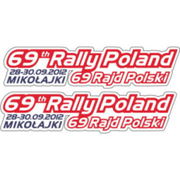2x 69th Rajd Polski Rally Stickers Decals - DecalsHouse