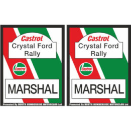 2x Castrol Crystal Ford Rally Stickers Decals - DecalsHouse