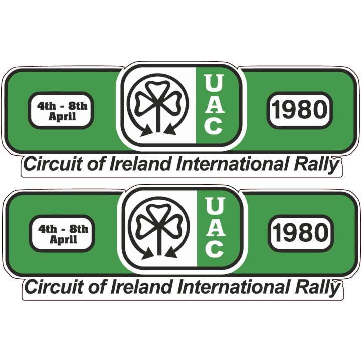 2x Circuit Of Ireland Stickers Decals - DecalsHouse