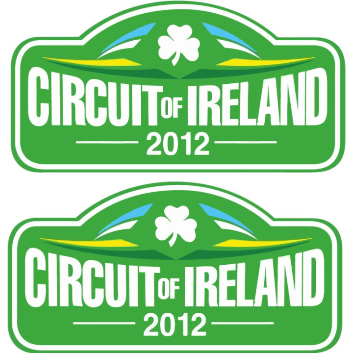 2x Circuit Of Ireland Style 3 Stickers Decals - DecalsHouse
