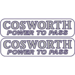 2x Cosworth Power To Pass Stickers Decals - DecalsHouse