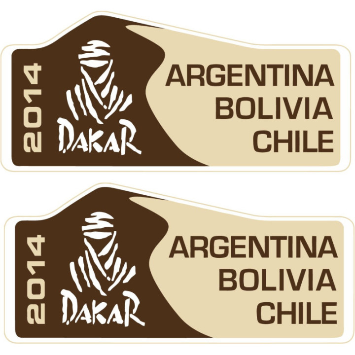 2x Dakar Rally 2014 Stickers Decals - DecalsHouse