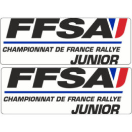 2x Ffsa Rallye Junior Stickers Decals - DecalsHouse