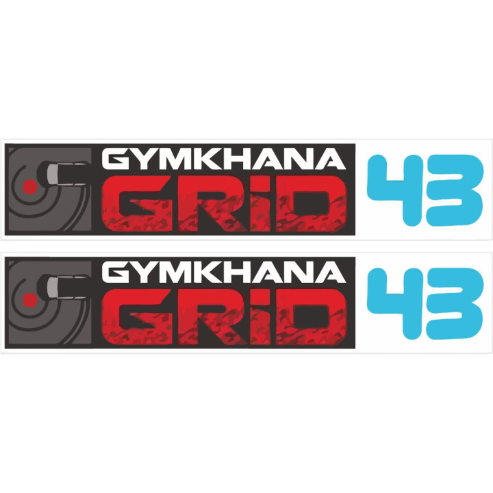 2x Gymkhana Grid 43 Stickers Decals - DecalsHouse