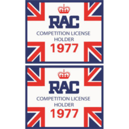 2x Lombard Rac Competition Licence Stickers Decals - DecalsHouse