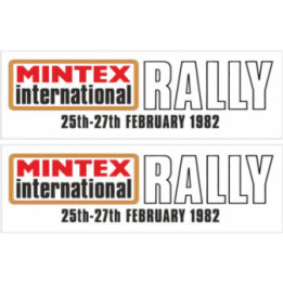2x Mintex International Rally 1982 Stickers Decals - DecalsHouse