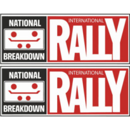 2x National Breakdown International Rally Stickers Decals - DecalsHouse