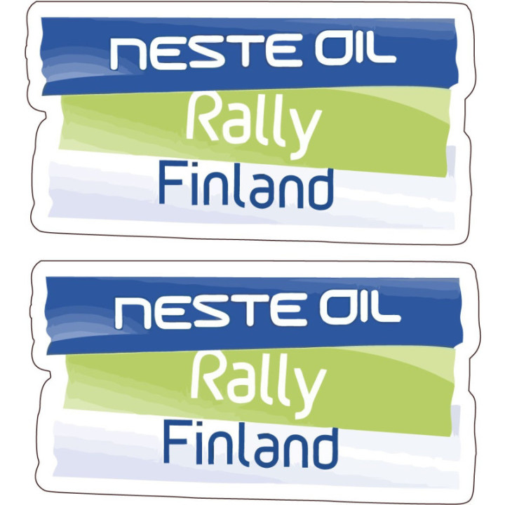 2x Neste Oil Rally Finland Stickers Decals - DecalsHouse