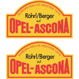 2x Opel   Ascona European Rally Stickers Decals - DecalsHouse