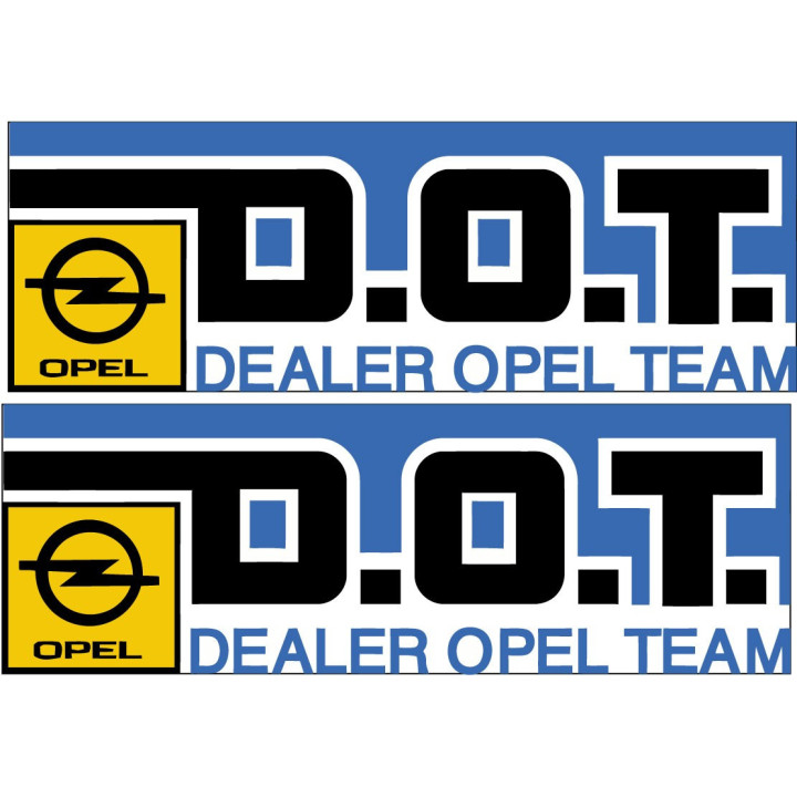 2x Opel Dealer Team Stickers Decals - DecalsHouse