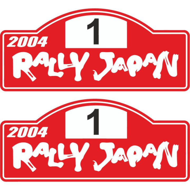 2x Rally Japan 2004 Stickers Decals - DecalsHouse