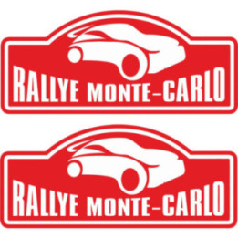 2x Rally Monte Carlo Style 2 Stickers Decals - DecalsHouse