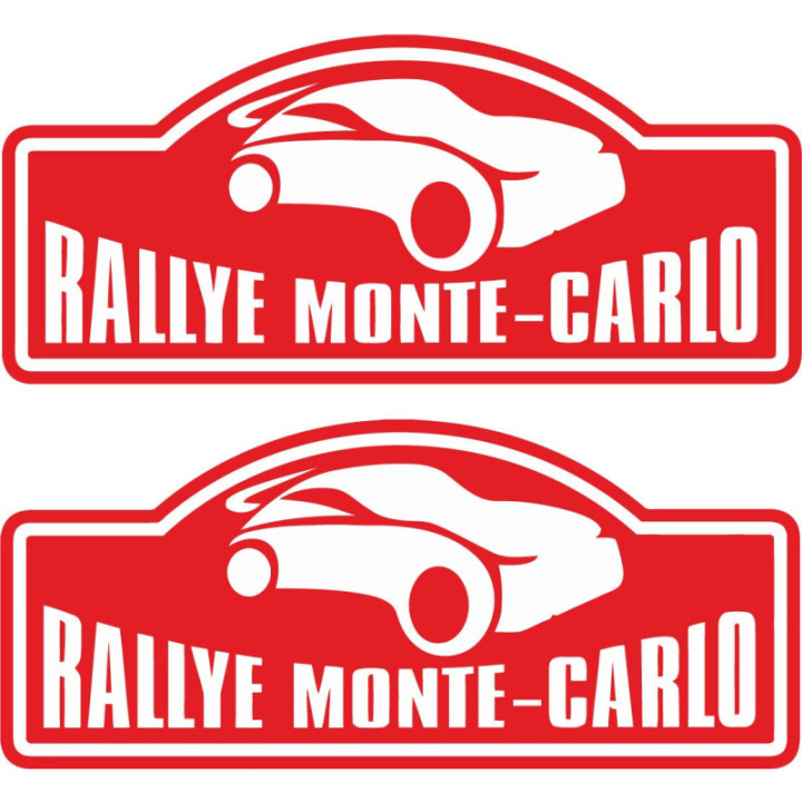 2x Rally Monte Carlo Style 2 Stickers Decals - DecalsHouse