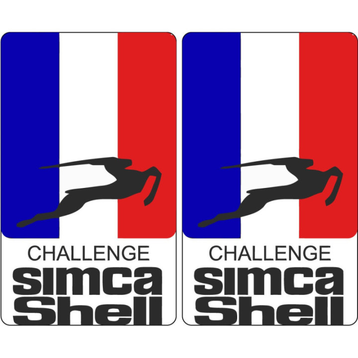2x Simca Shell Challenge Stickers Decals - DecalsHouse