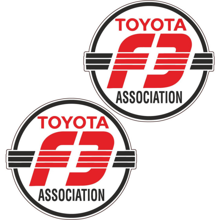 2x Toyota F3 Association Stickers Decals - DecalsHouse