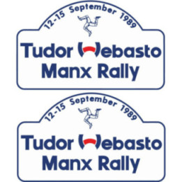 2x Tudor Webasto Manx Rally Stickers Decals - DecalsHouse