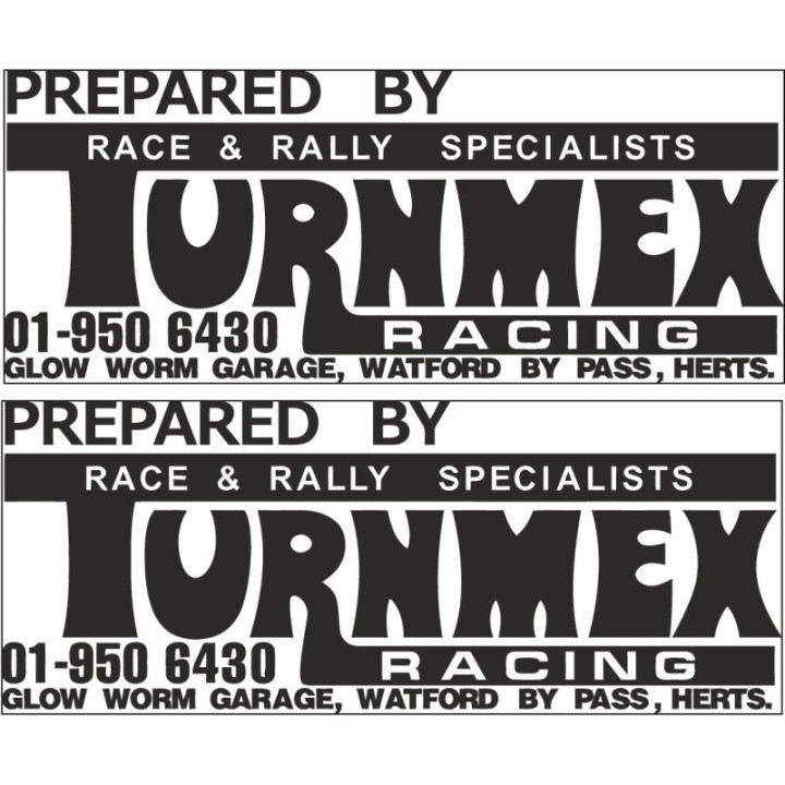 2x Turnmex Racing Stickers Decals - DecalsHouse