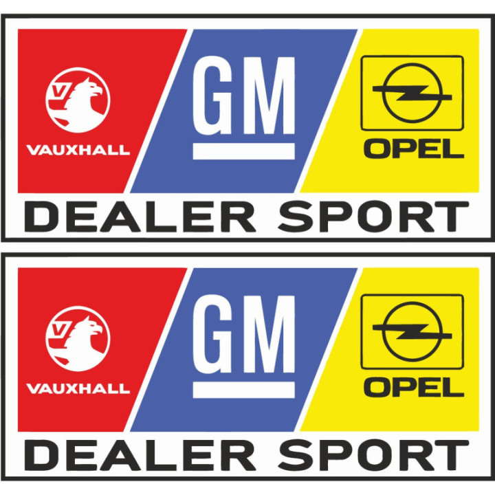 2x Vauxhall Opel Dealer Sport Stickers Decals - DecalsHouse