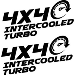 2x 4x4 Intercooled Turbo 4x4 4wd Off Road Die Cut Stickers Decals - DecalsHouse