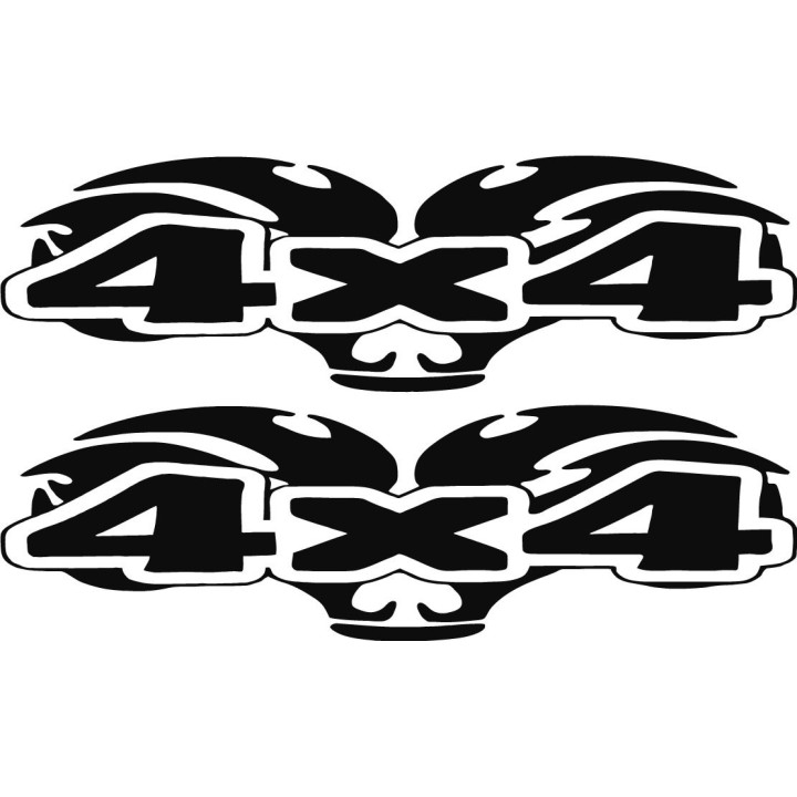 2x 4x4 Off Road 4wd Die Cut Style 9 Stickers Decals - DecalsHouse