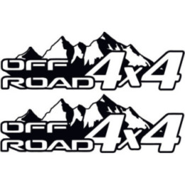 2x 4x4 Off Road 4wd Style 2 Stickers Decals - DecalsHouse