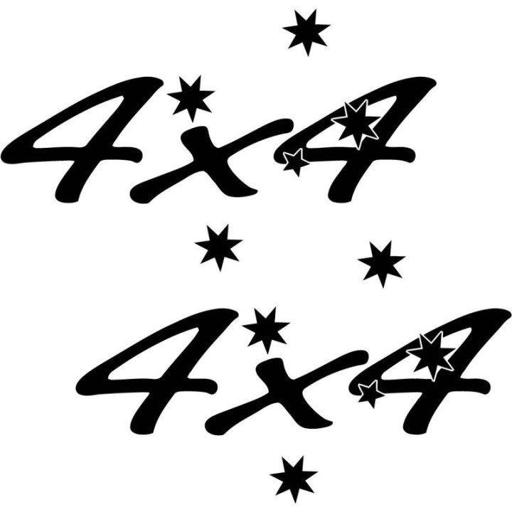 2x 4x4 Southern Cross 4wd Off Road Die Cut Stickers Decals - DecalsHouse