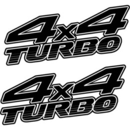 2x 4x4 Turbo Off Road 4wd Die Cut Style 2 Stickers Decals - DecalsHouse