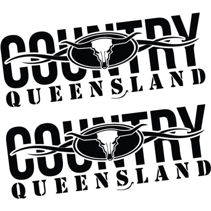 2x Country Qld Queensland Die Cut Stickers Decals - DecalsHouse