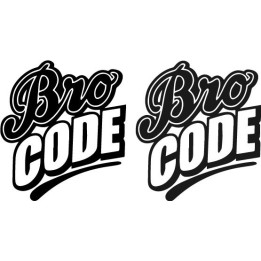 Bro Code Stickers – Brotherhood Slogan Decals (2-Pack)