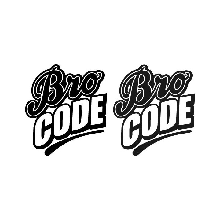 Bro Code Stickers – Brotherhood Slogan Decals (2-Pack)