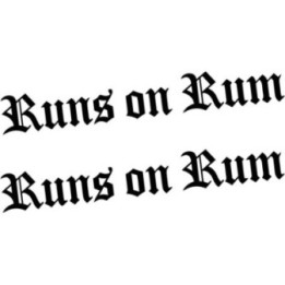 2x Runs On Rum 4x4 4wd Funny Die Cut Stickers Decals - DecalsHouse
