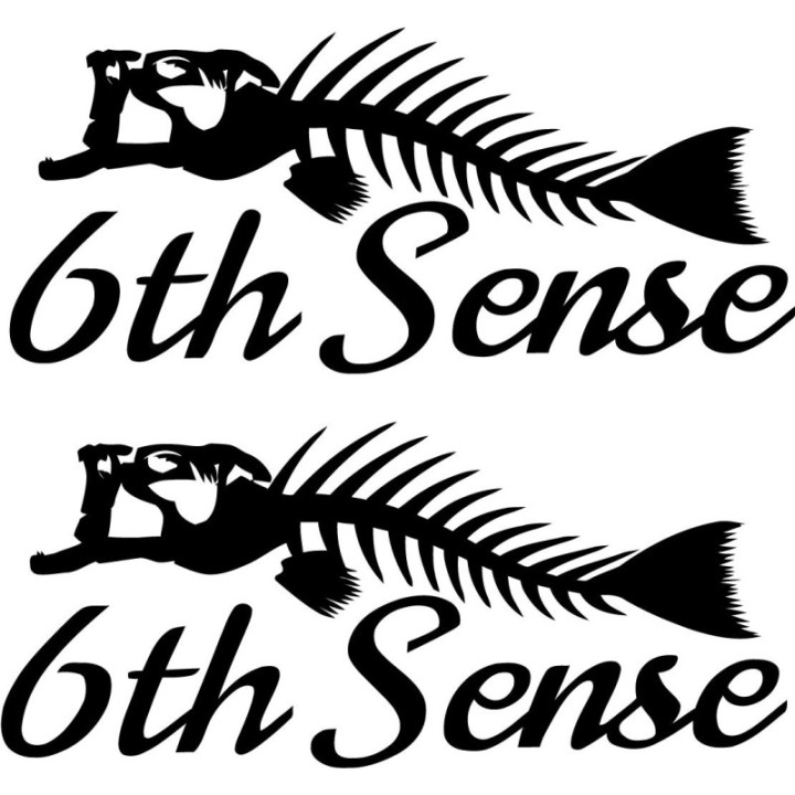 6th Sense Fishing 29 Die Cut Decals Stickers - DecalsHouse
