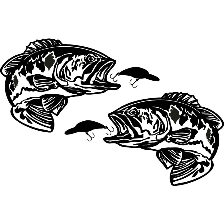Bass Fishing 23 Die Cut Decals Stickers - DecalsHouse