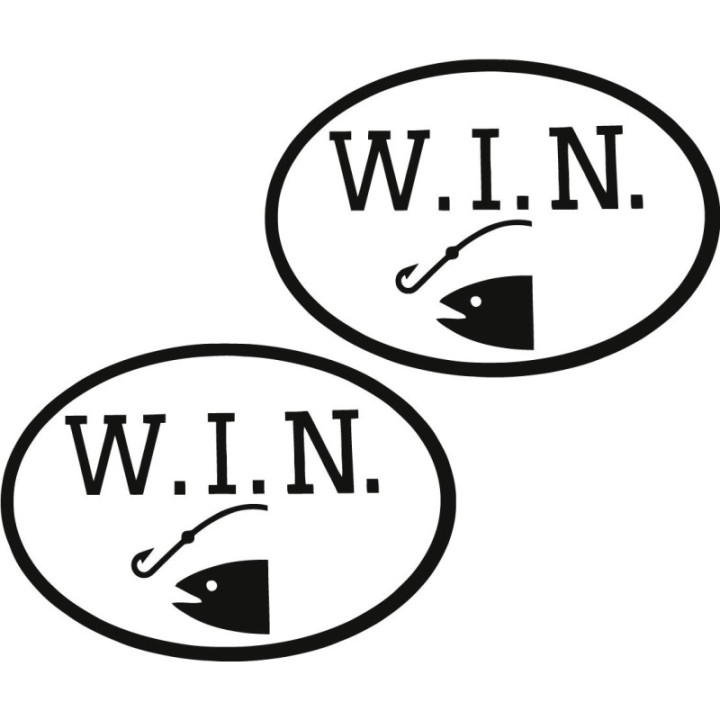 Bass Fishing Win Fishing 27 Die Cut Decals Stickers - DecalsHouse