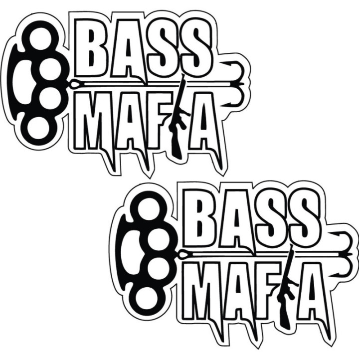 Bass Mafia Fishing 27 Die Cut Decals Stickers - DecalsHouse