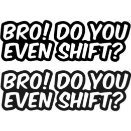 Buy Bro Do You Even Shift Decal Sticker Online