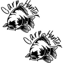 Carp Hunter Fishing Die Cut Decals Stickers - DecalsHouse