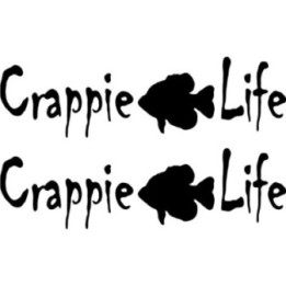 Crappie For Life Fishing Die Cut Decals Stickers - DecalsHouse