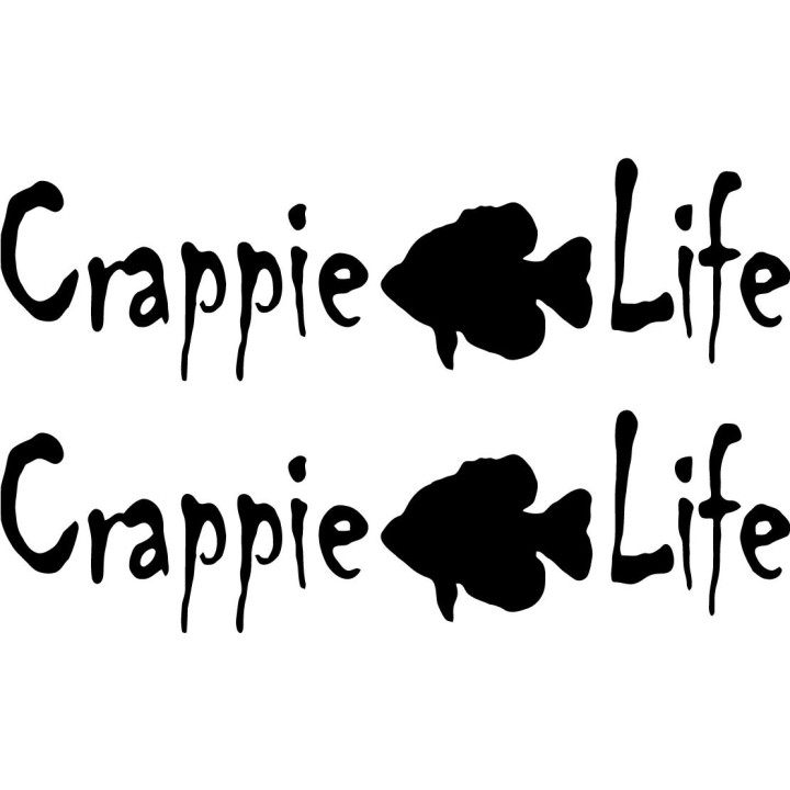 Crappie For Life Fishing Die Cut Decals Stickers - DecalsHouse