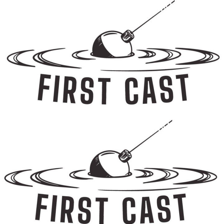 First Cast Bob Fishing 27 Die Cut Decals Stickers - DecalsHouse