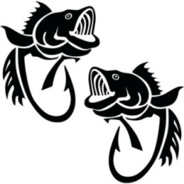 Fish Hook Fishing 23 Die Cut Decals Stickers - DecalsHouse
