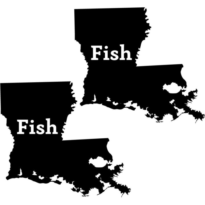 Fish Louisiana Fishing 27 Die Cut Decals Stickers - DecalsHouse
