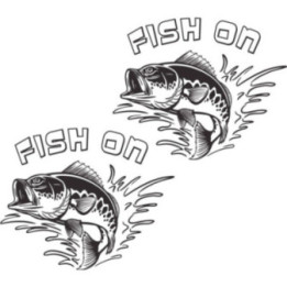 Fish On Fishing 27 Die Cut Decals Stickers - DecalsHouse