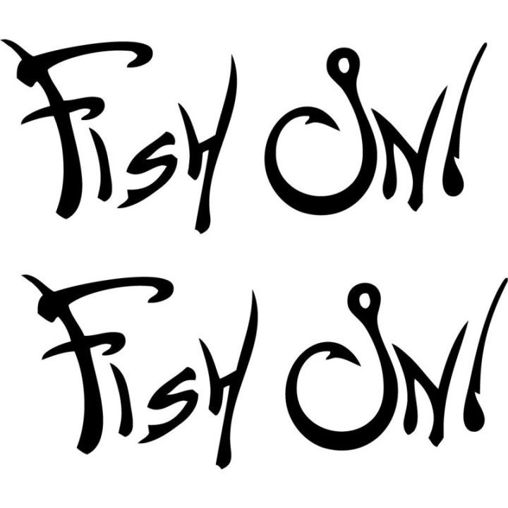 Fish On Fishing 27 Die Cut Style 2 Decals Stickers - DecalsHouse